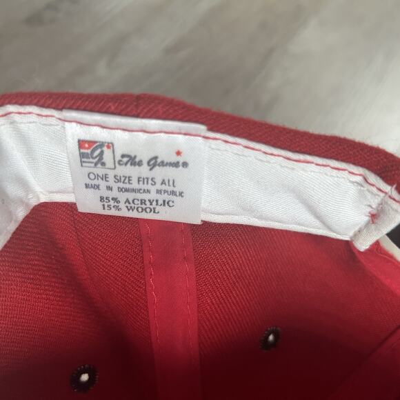 Vintage‎ Chicago Blackhawks Hat Snapback NHL The Game Red Black Wool Blend Cap - Picture 4 of 8